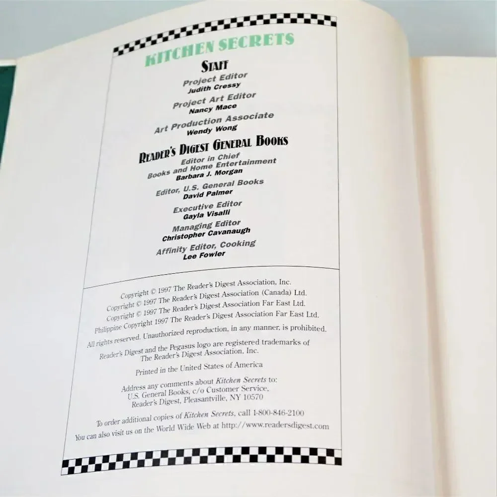 Kitchen Secrets Cook Book A Culinary Survival Guide Tips Techniques & Recipes